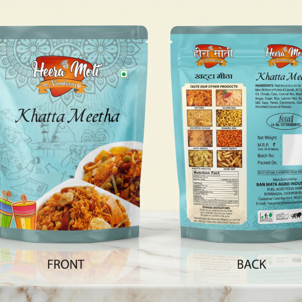 Heera Moti Khatta Meetha Mixture Namkeen Packet